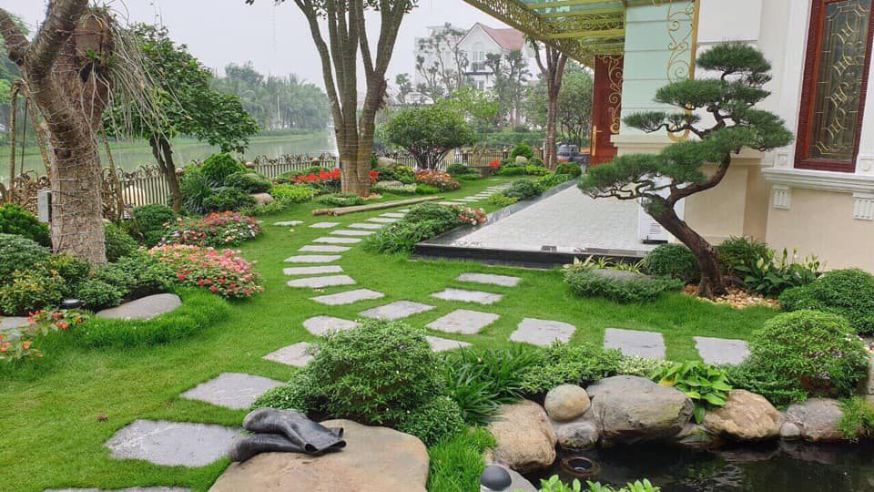 Sân vườn đẹp tự làm theo kiểu phương Đông