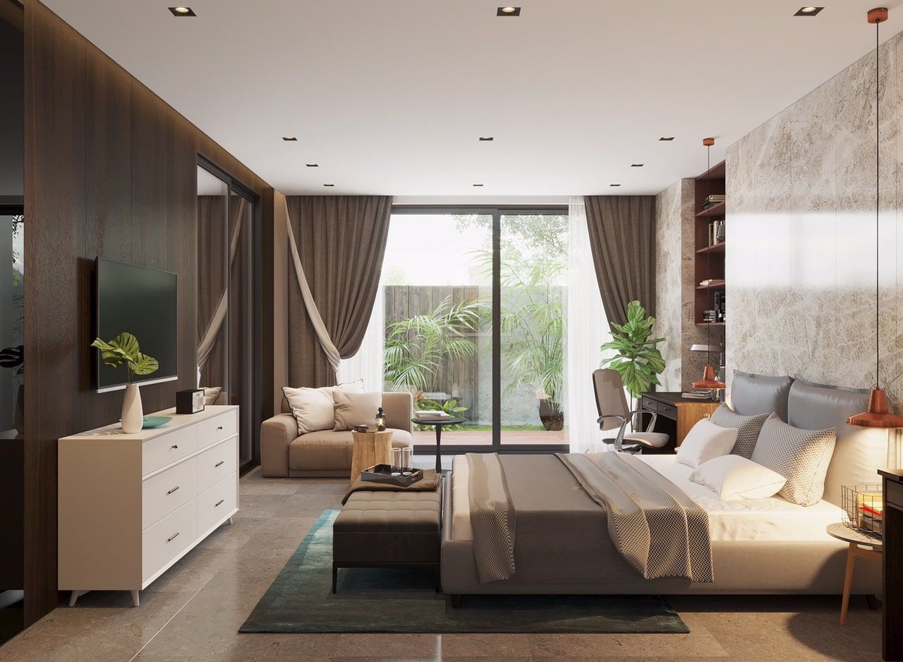 Mẫu thiết kế phòng ngủ master dành cho chung cư